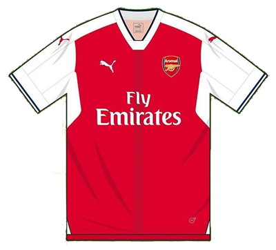 Arsenal's new jersey