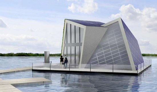 Artist's rendering of Fraunhofer floating home