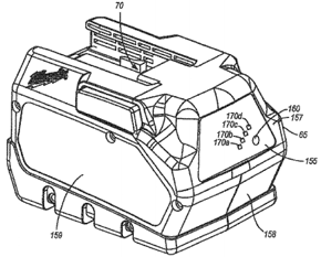 Battery pack patent drawing