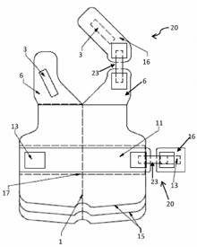Patent drawing for dog jacket