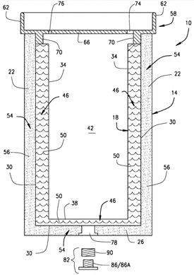 Drinkware patent drawing