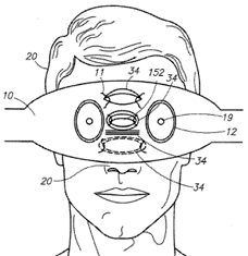 Goggle patent drawing