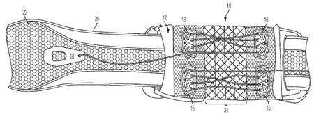Lumbar brace patent drawing