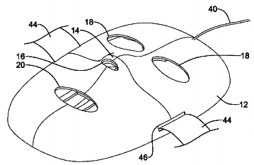 Massage mask patent drawing