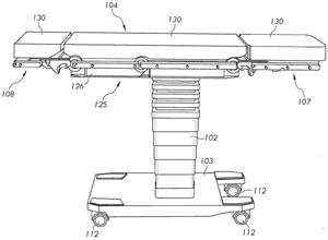 Hill-Rom patient support system patent drawing