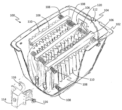 PCM heat exchanger patent drawing