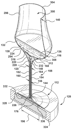 Patent drawing of beverage container