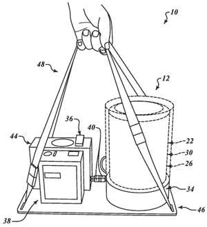Portable cold chain device patent drawing