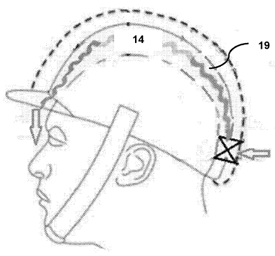 Protective headgear patent drawing