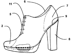 Shoe patent drawing