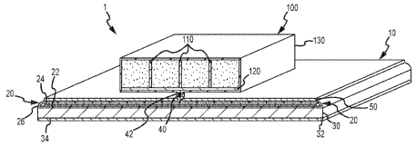 Sorption-based adhesive patent drawing