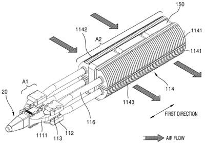 Tissue cooling device patent drawing