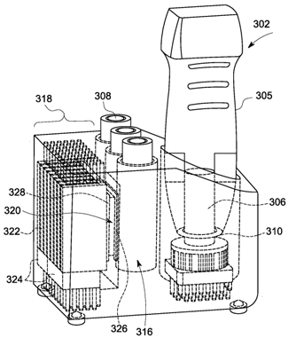 GE ultrasound probe patent drawing