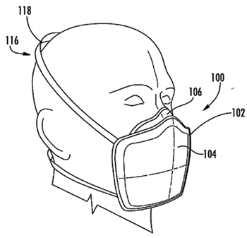 Respirator patent drawing